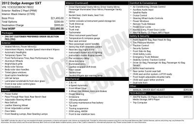 2012 Dodge Avenger SXT
