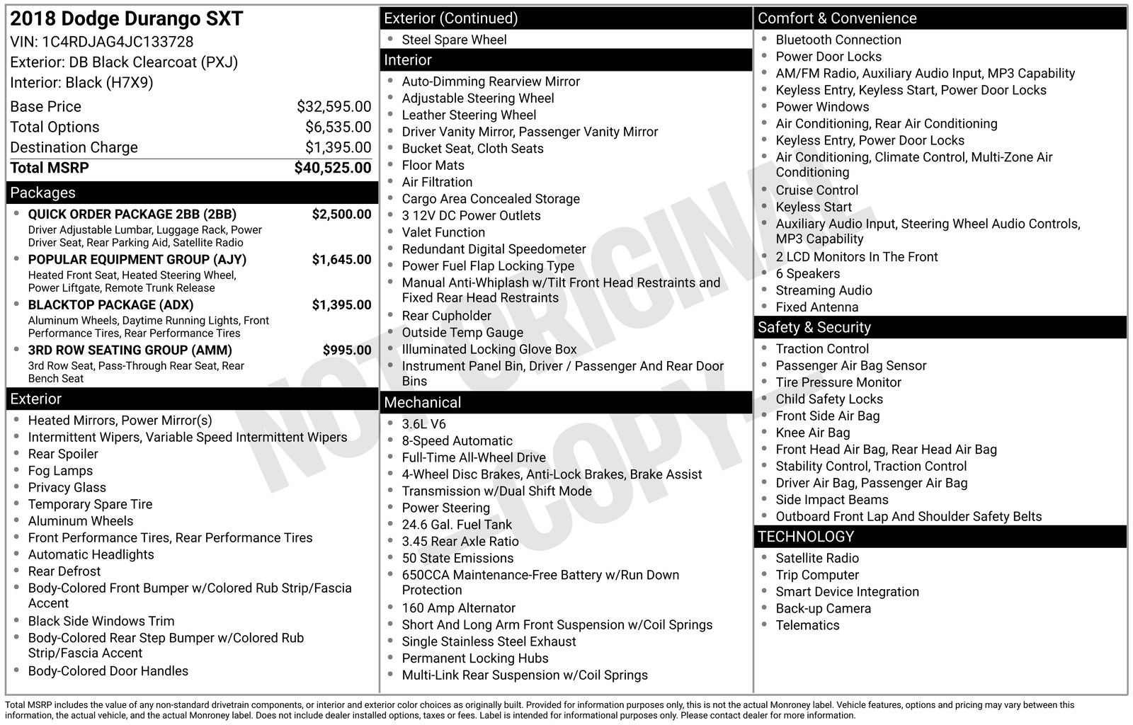 2018 Dodge Durango SXT