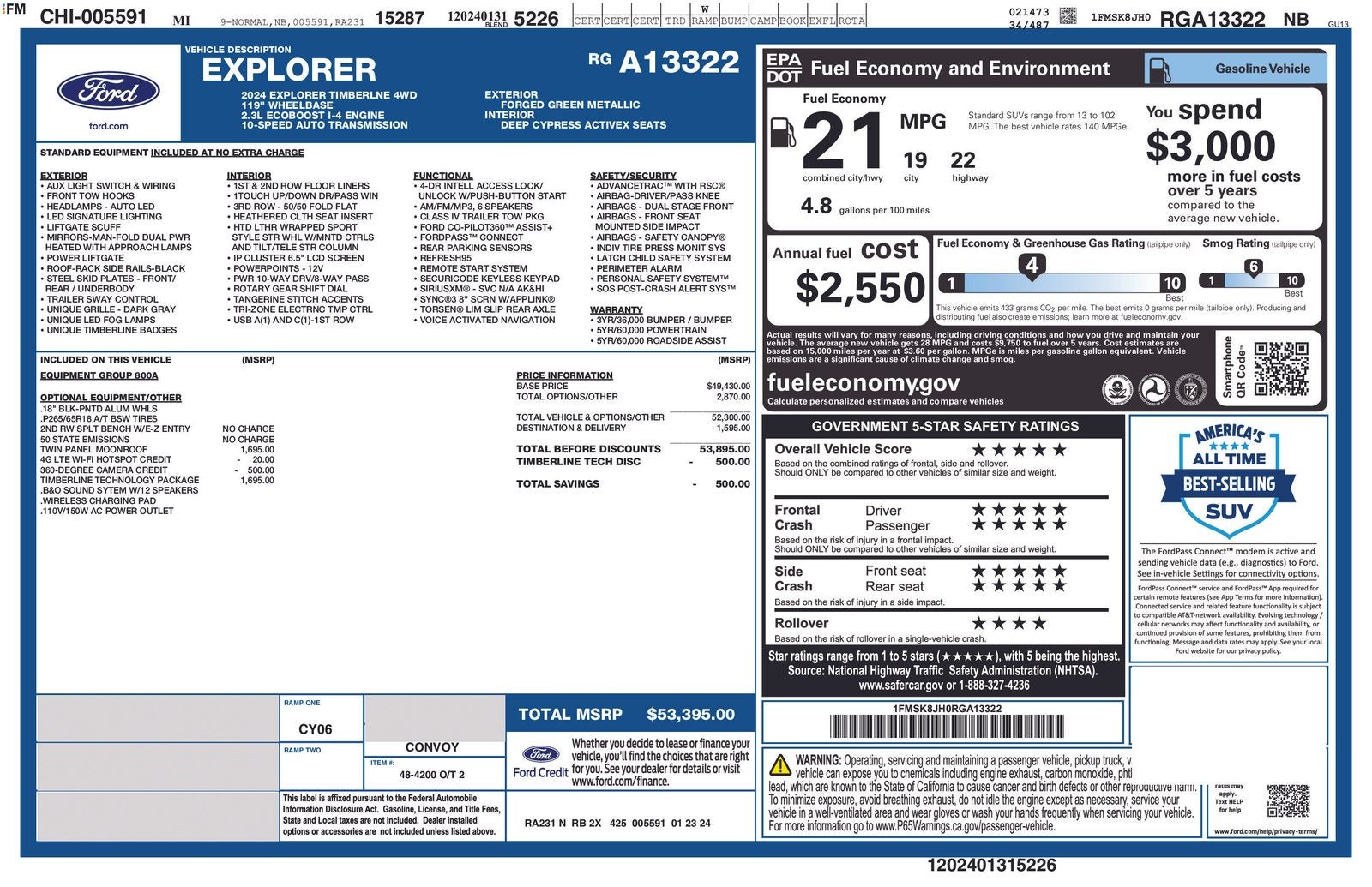 2024 Ford Explorer Timberline