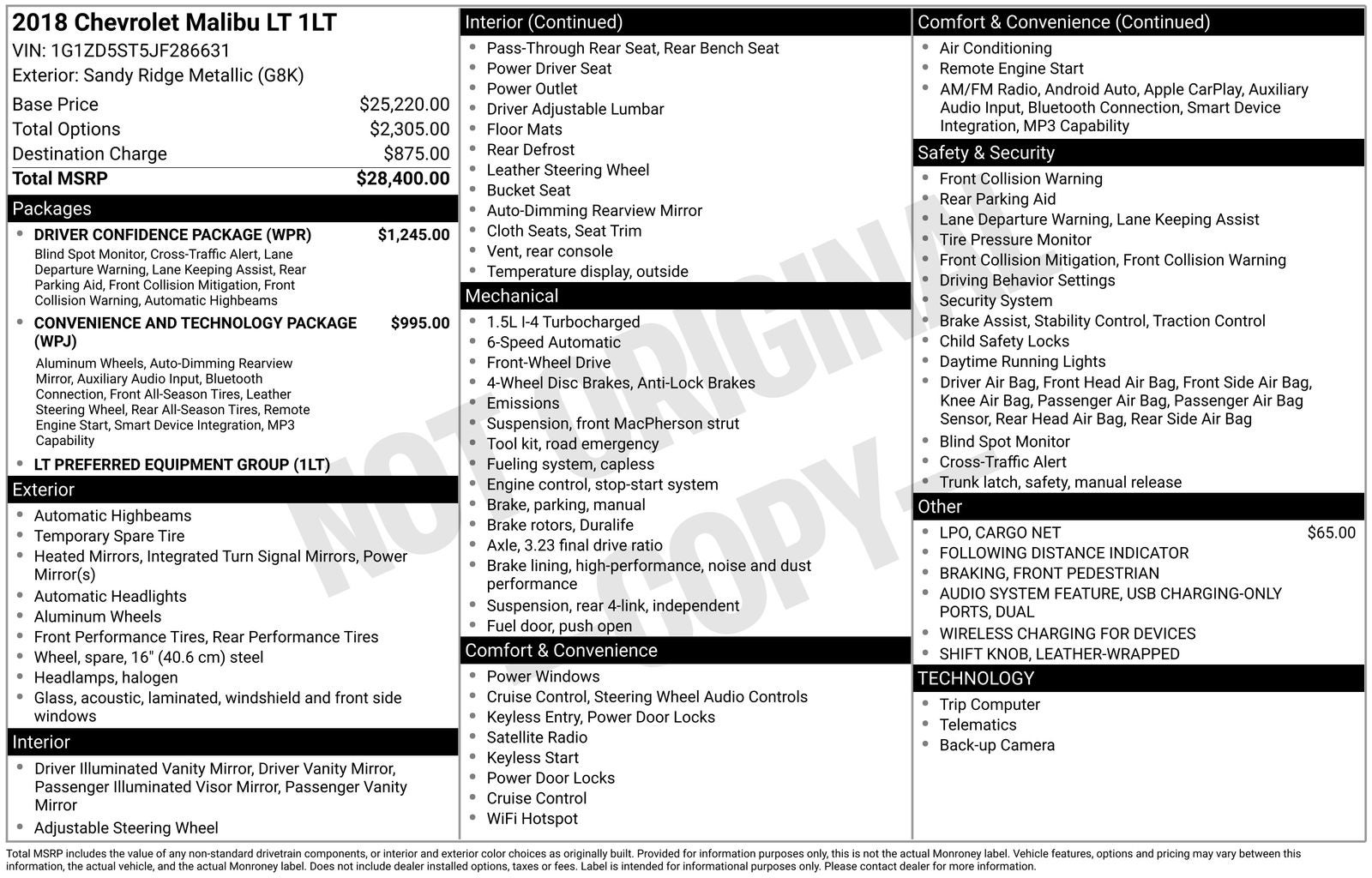 2018 Chevrolet Malibu LT