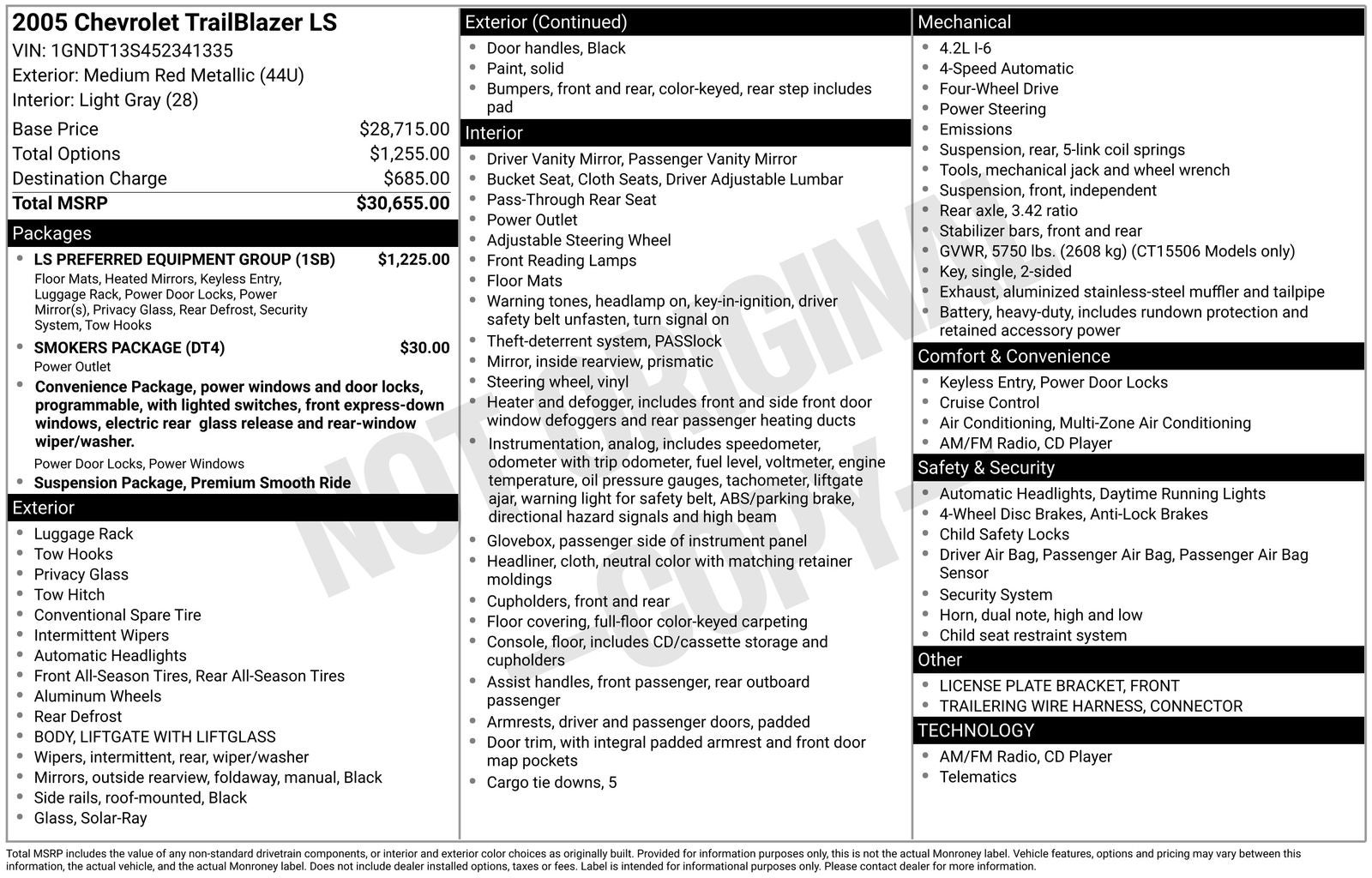 2005 Chevrolet TrailBlazer LS