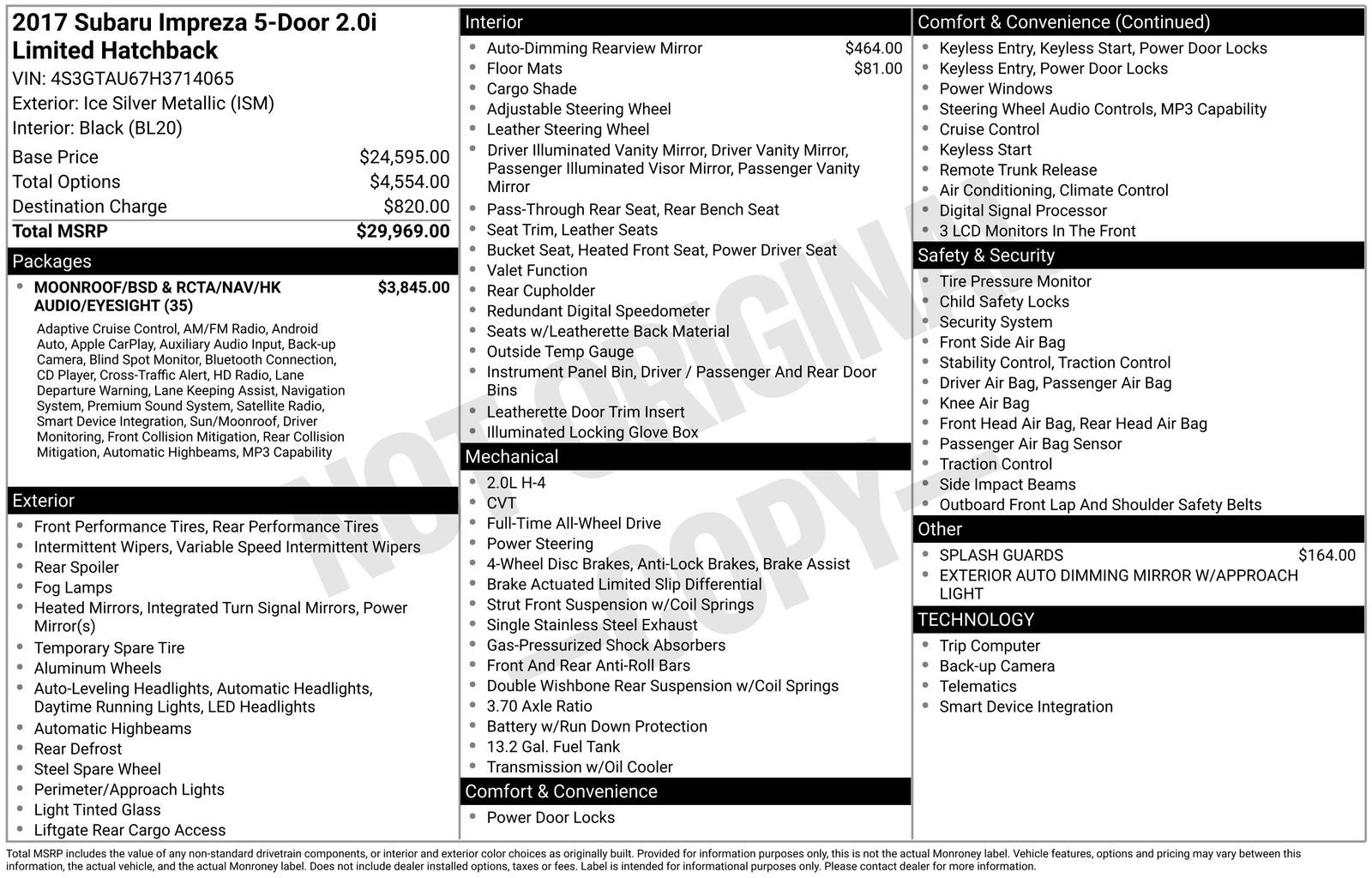 2017 Subaru Impreza 2.0i Limited