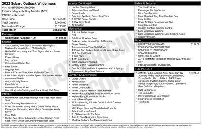 2022 Subaru Outback Wilderness