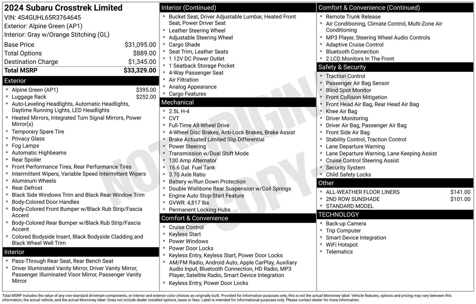 2024 Subaru Crosstrek Limited