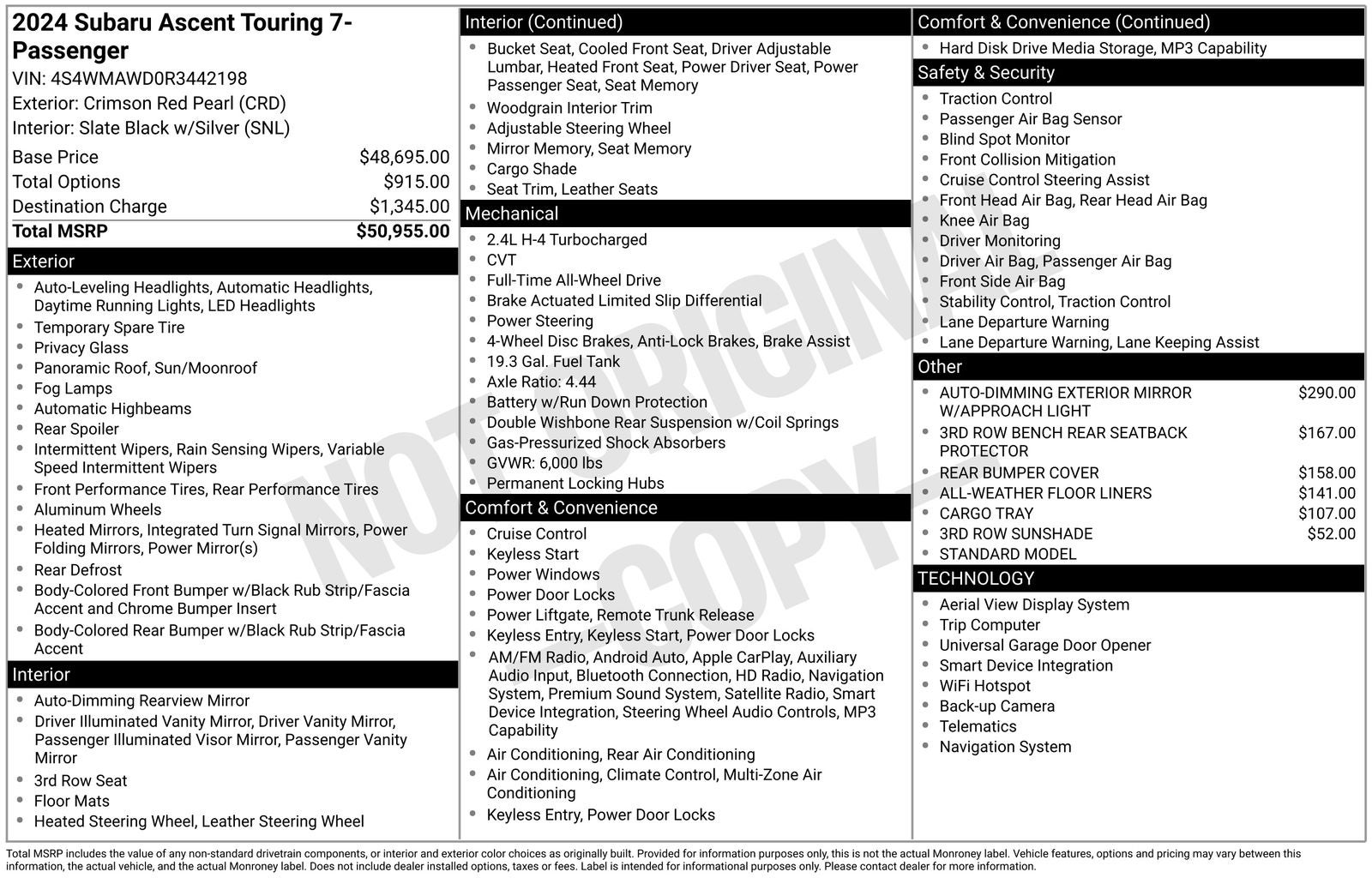 2024 Subaru Ascent Touring