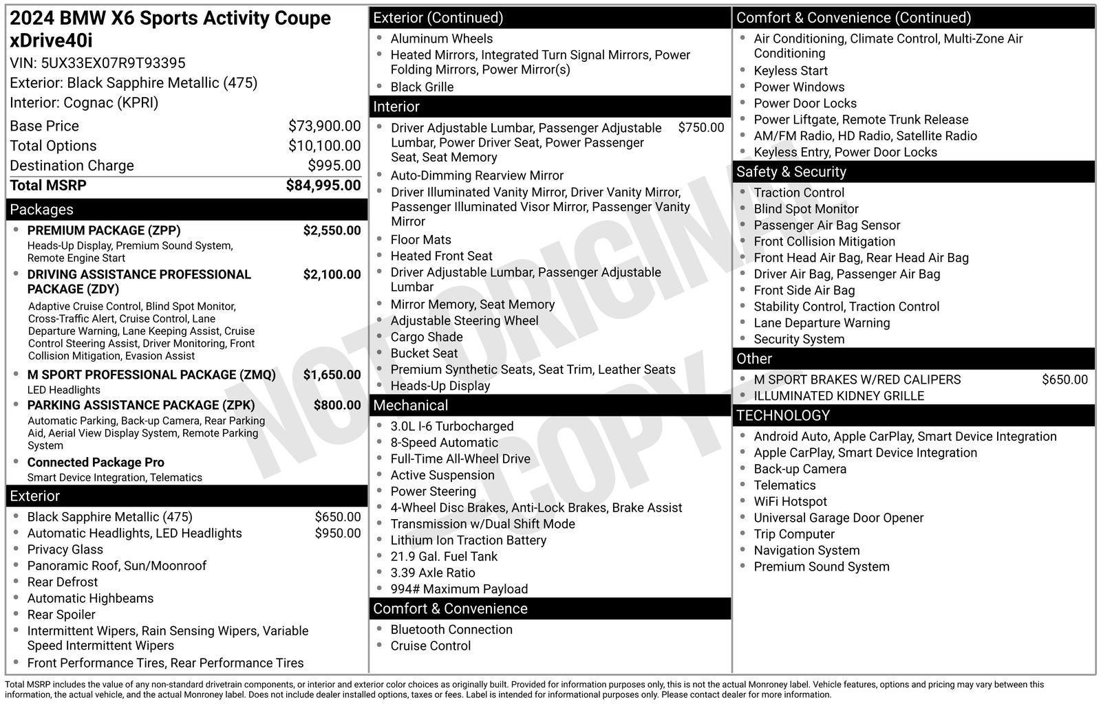 2024 BMW X6 xDrive40i