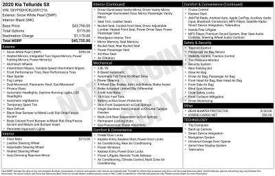2020 Kia Telluride SX