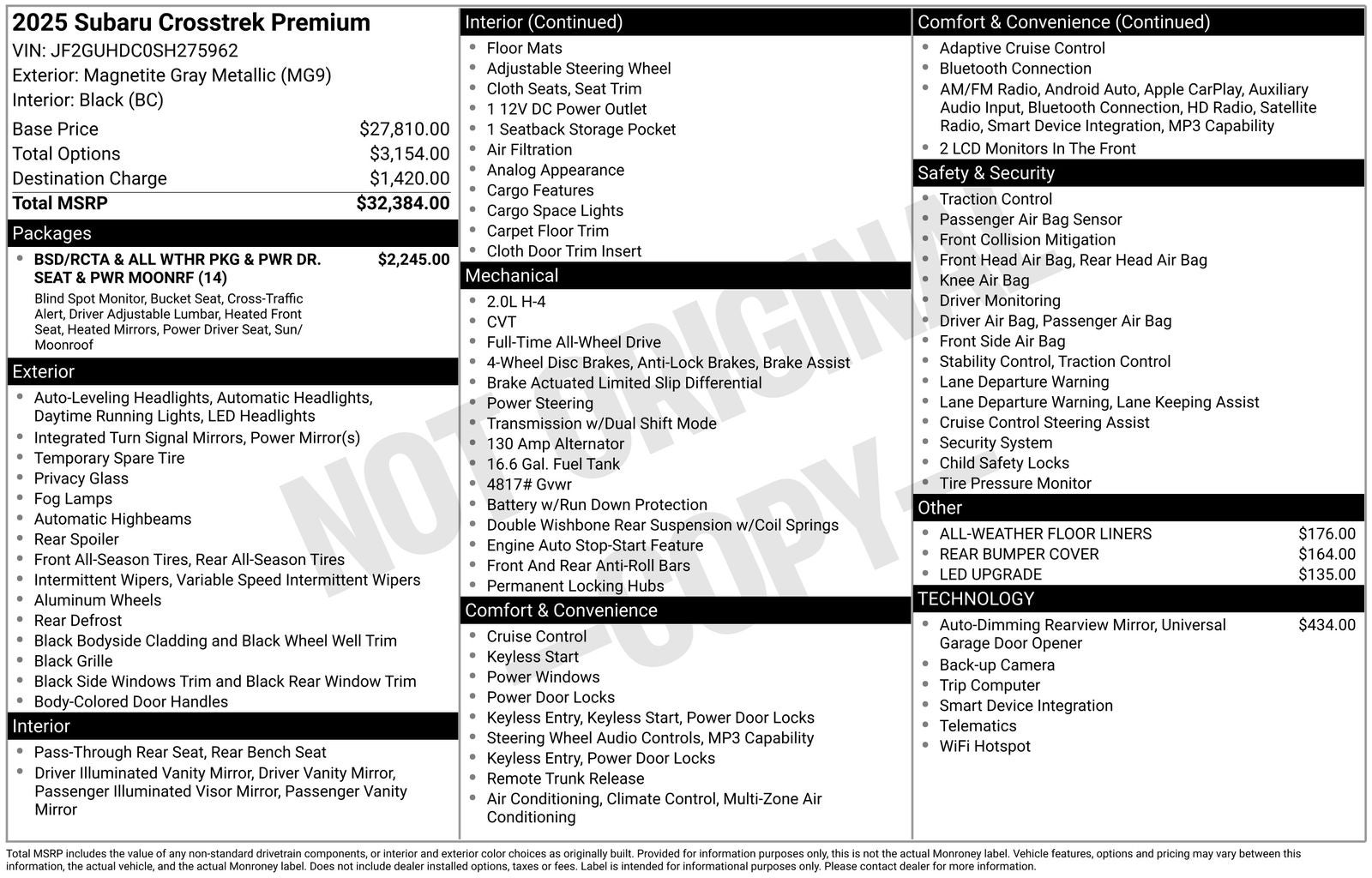 2025 Subaru Crosstrek Premium