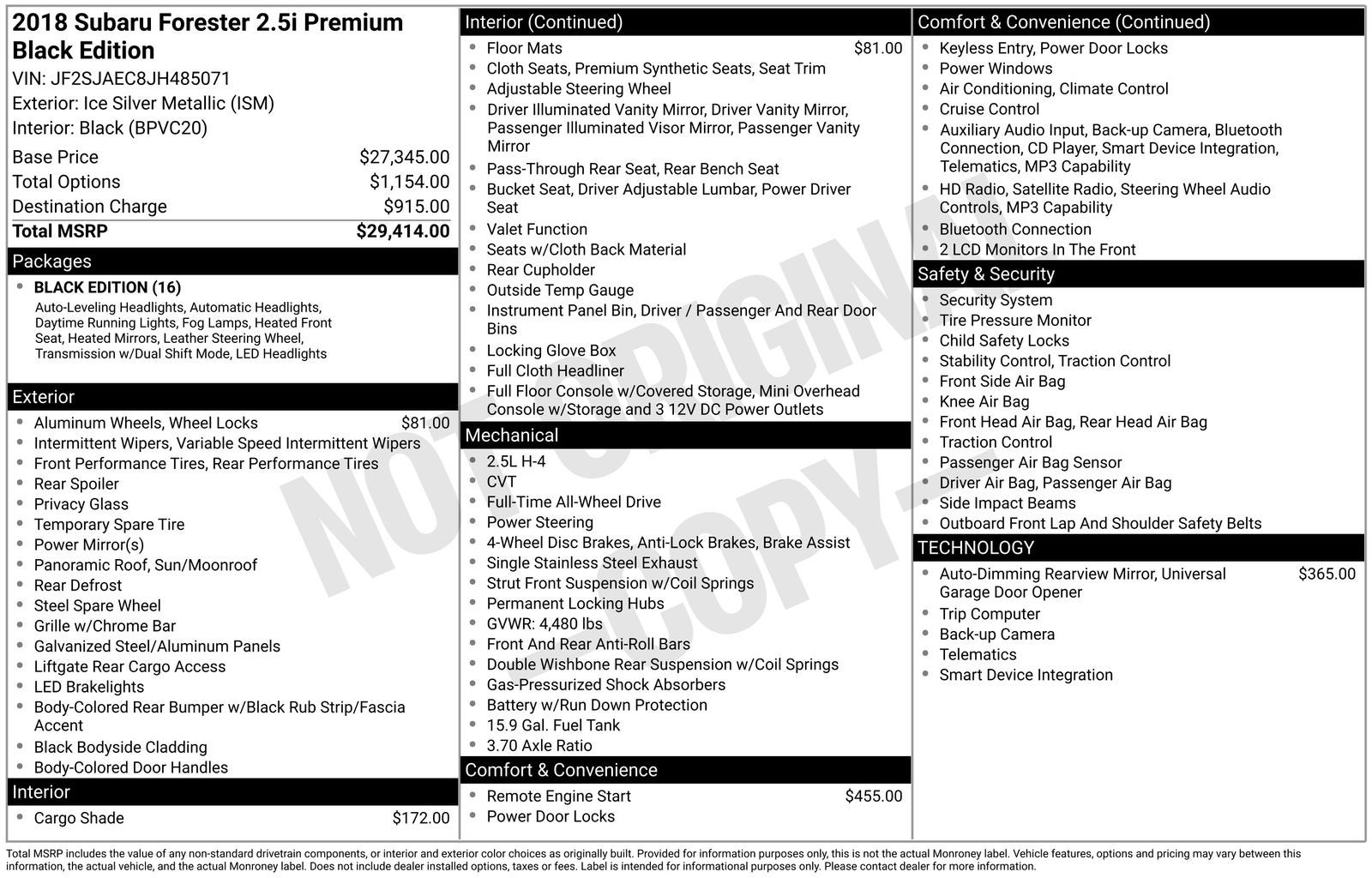 2018 Subaru Forester 2.5i Premium