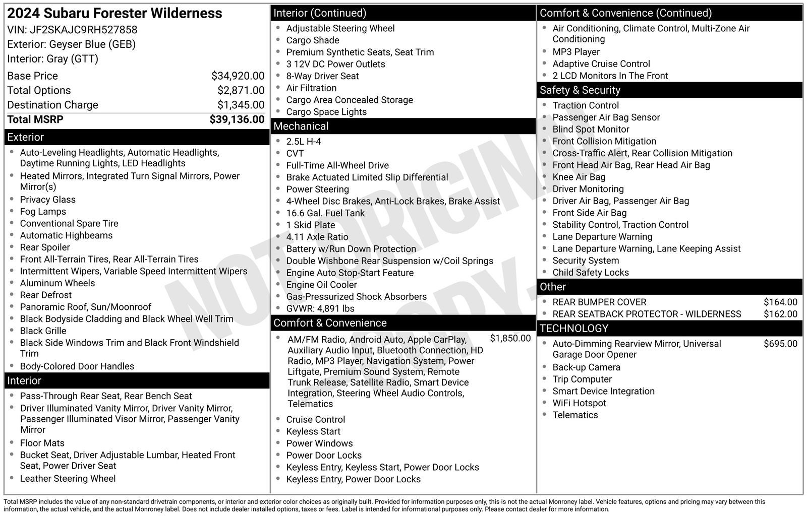 2024 Subaru Forester Wilderness