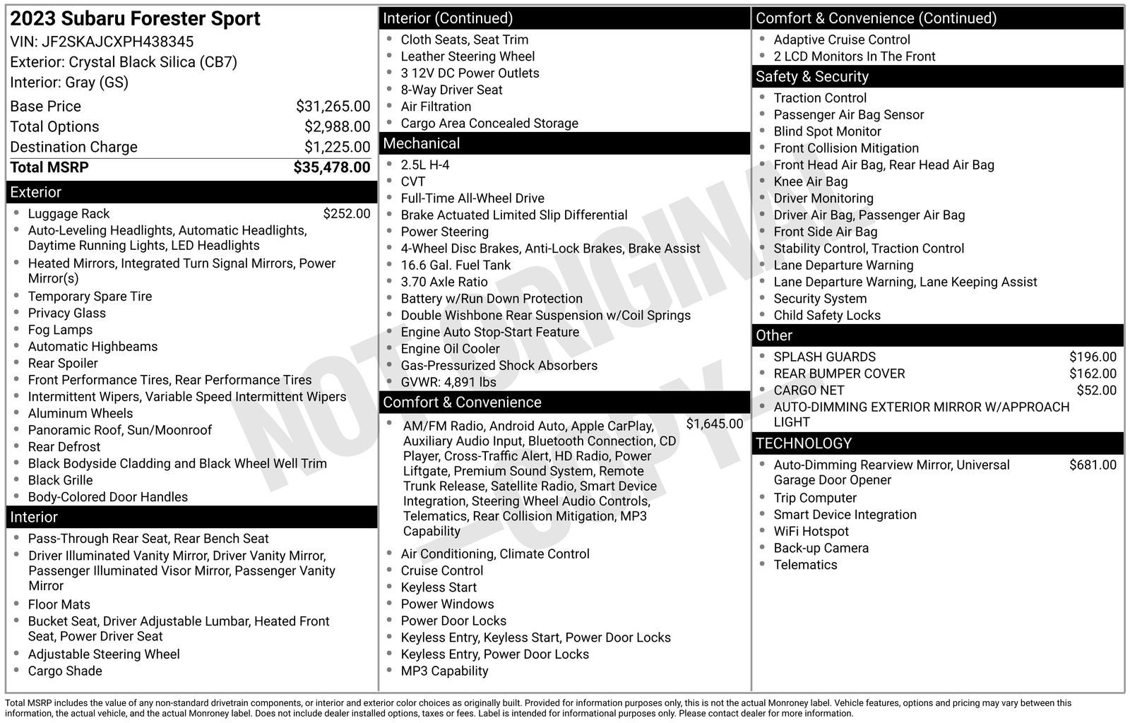 2023 Subaru Forester Sport