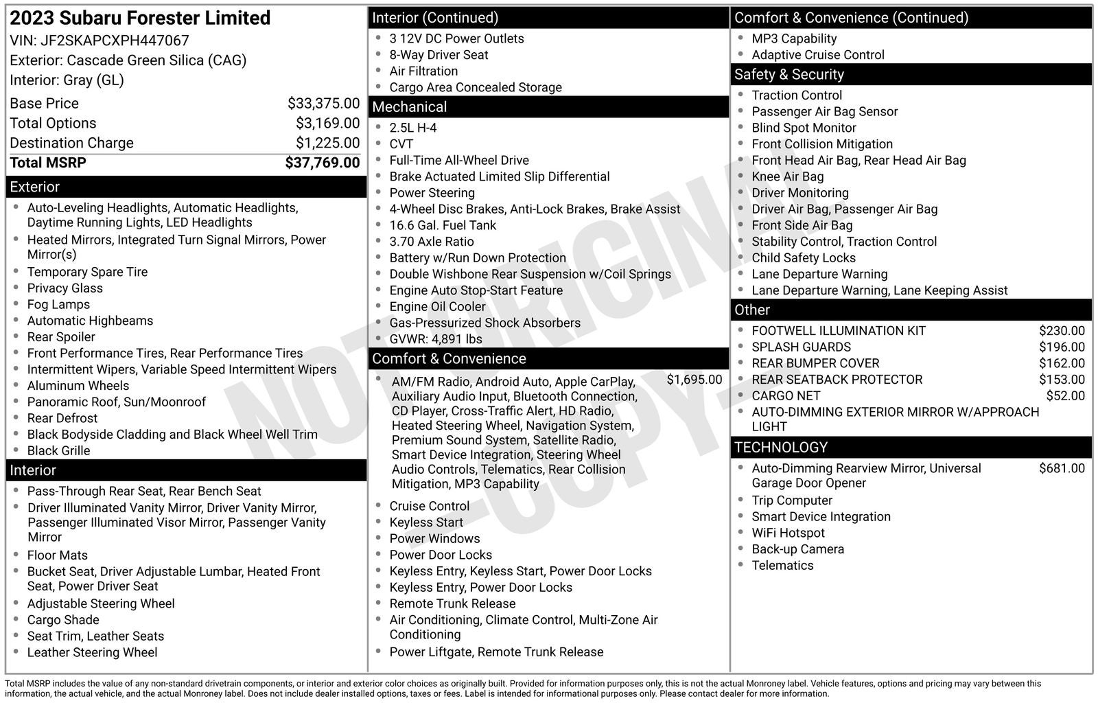 2023 Subaru Forester Limited