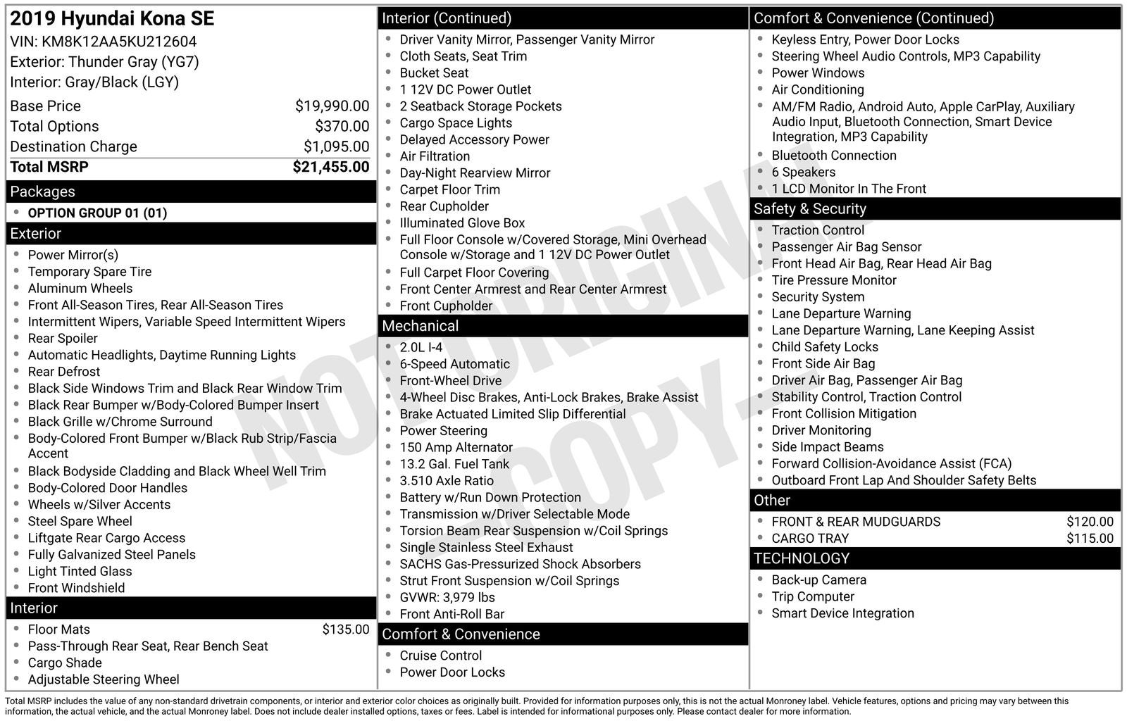 2019 Hyundai KONA SE