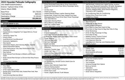 2023 Hyundai PALISADE Calligraphy