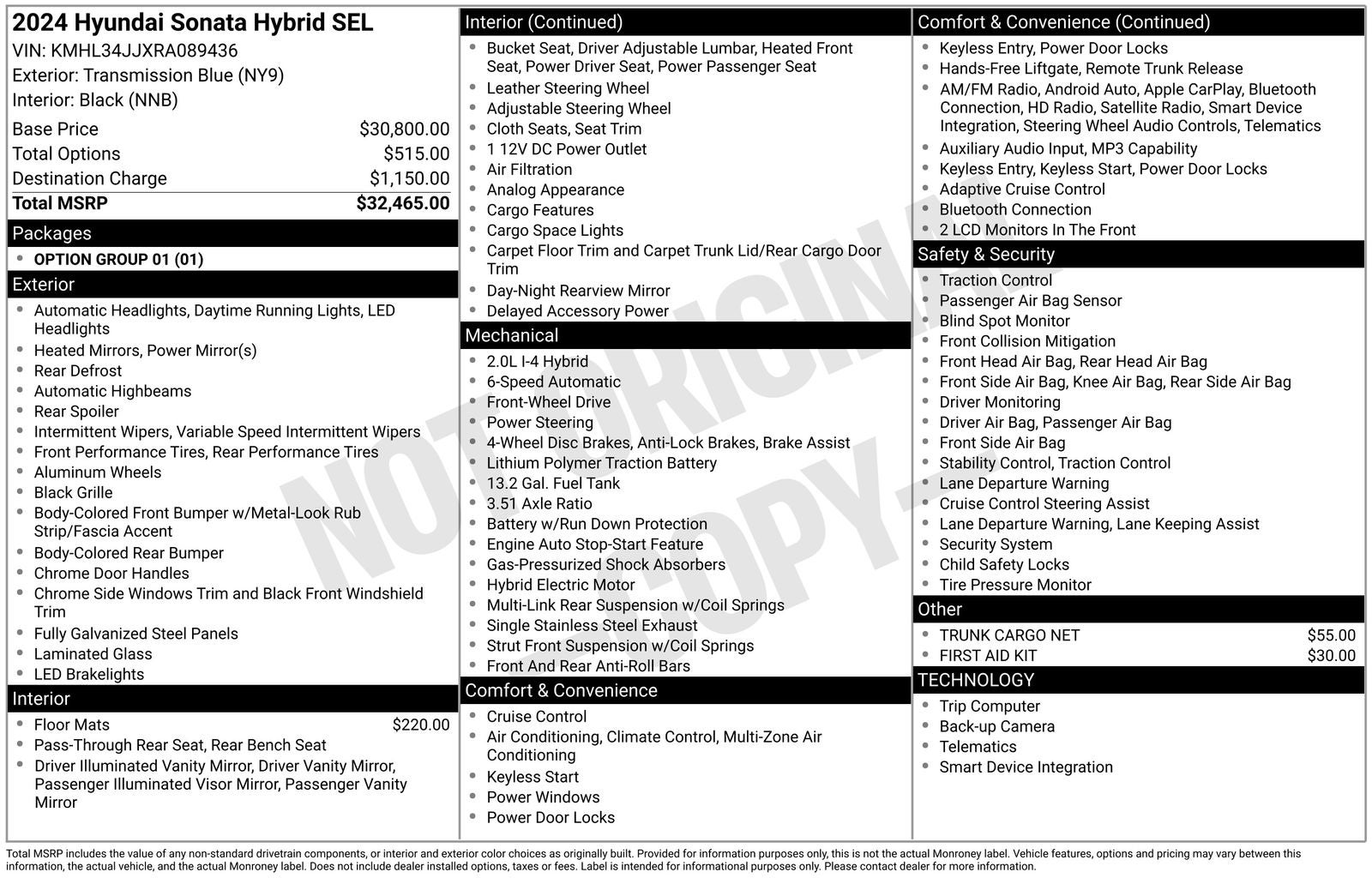 2024 Hyundai SONATA HYBRID SEL