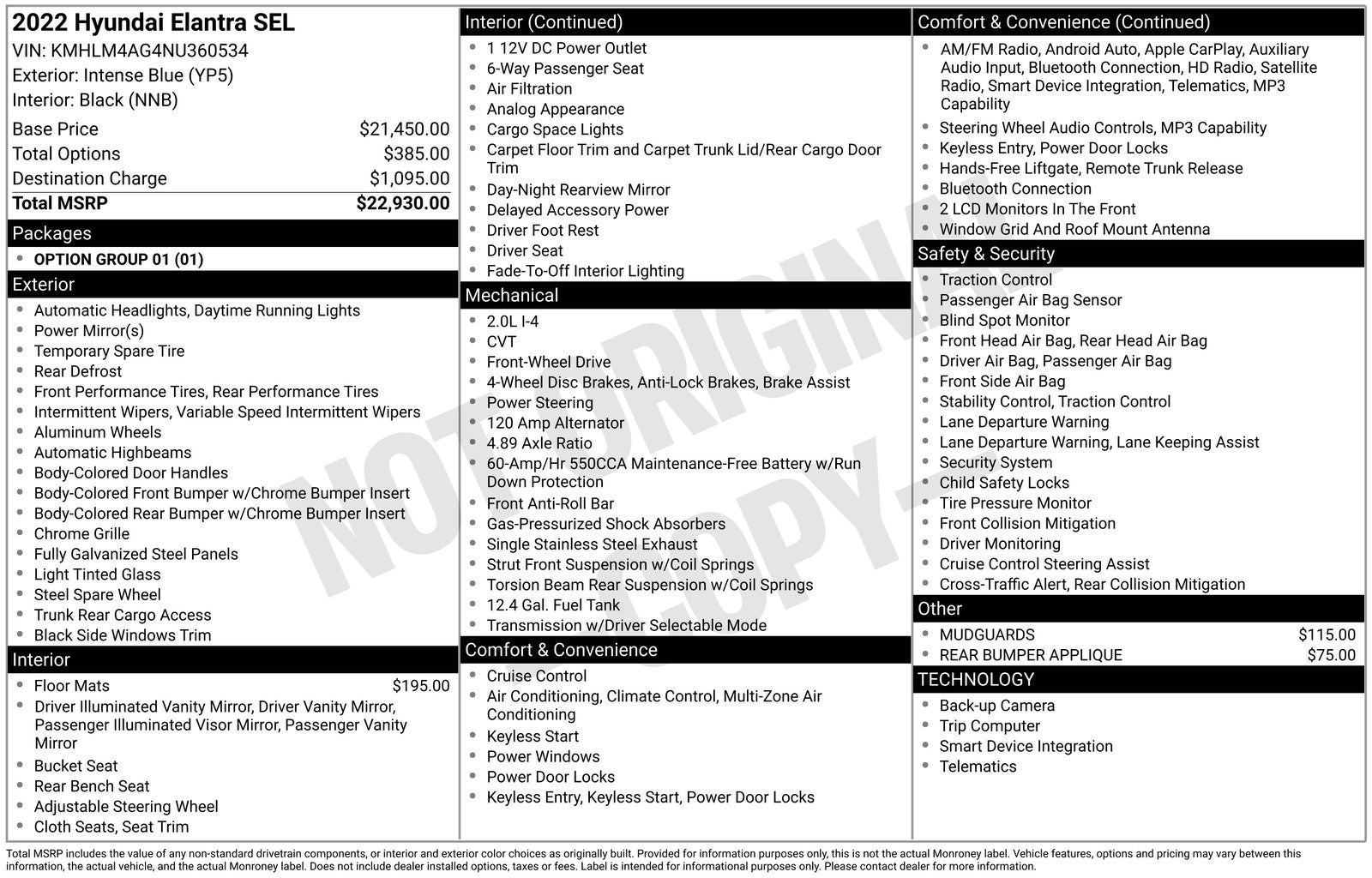 2022 Hyundai ELANTRA SEL