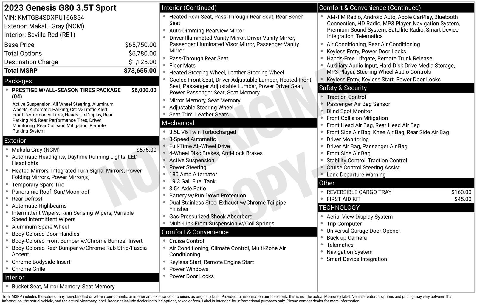 2023 Genesis G80 3.5T